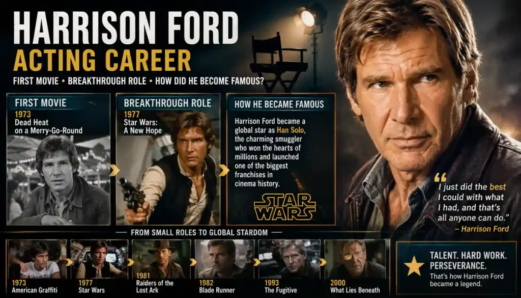 Harrison Ford Acting Career, First Movie, Breakthrough Role