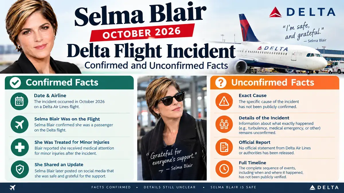 Selma Blair: Biography, Career, MS Journey and the October 2026 Delta Flight Incident 5 Selma Blair October 2026 Delta flight incident: confirmed and unconfirmed facts