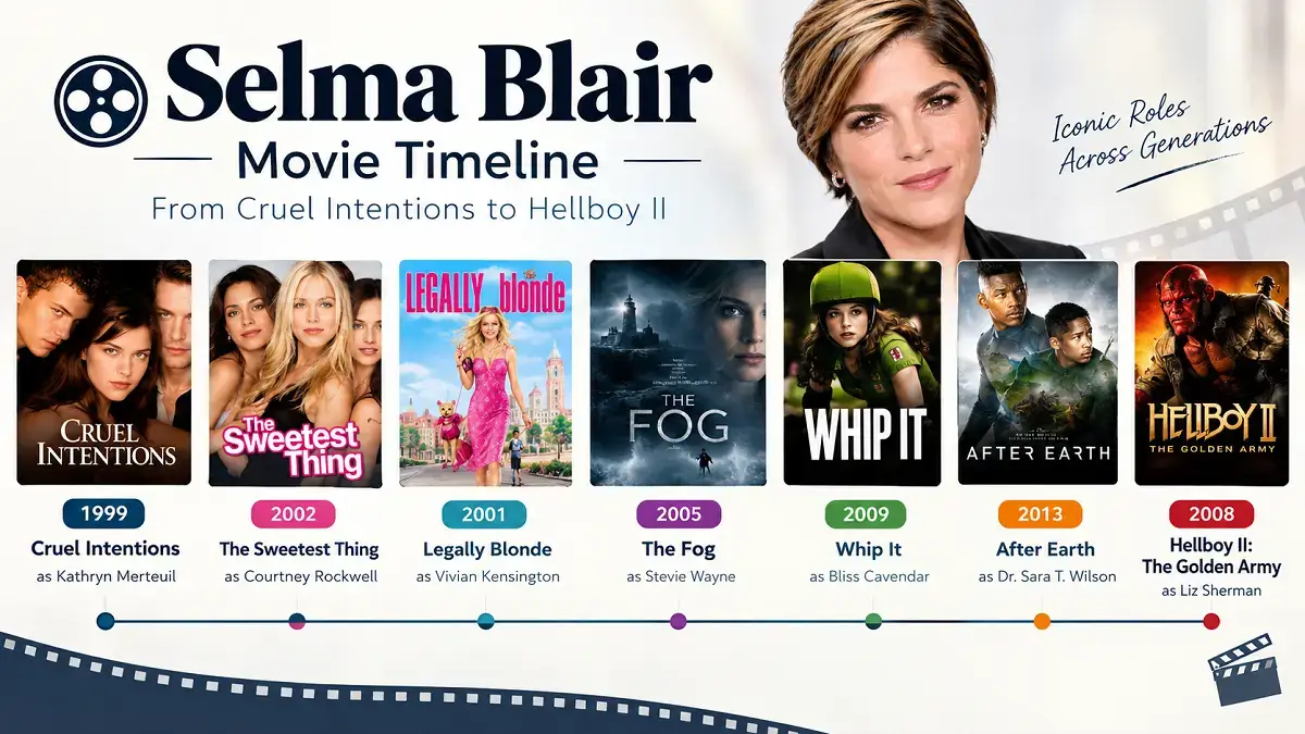 Selma Blair: Biography, Career, MS Journey and the October 2026 Delta Flight Incident 3 Timeline of Selma Blair movies from Cruel Intentions to Hellboy II